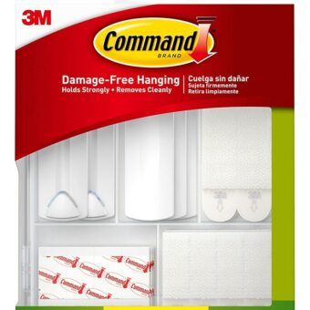 Command Picture Hanging Kit, Various Sized Picture Hanging Hooks and Strips to Hang Up to 15 Pictures, Indoor Use, Decorate Damage-Free,White