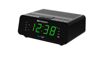 Emerson SmartSet Dual Alarm Clock Radio with AM/FM Radio, Dimmer, Sleep Timer and .9" LED Display, CKS1900