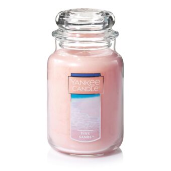 Yankee Candle Pink Sands Scented, 22oz Single Wick, Classic Large jar Candle, Over 110 Hours of Burn Time, Perfect for Creating Relaxing Atmosphere, Pink