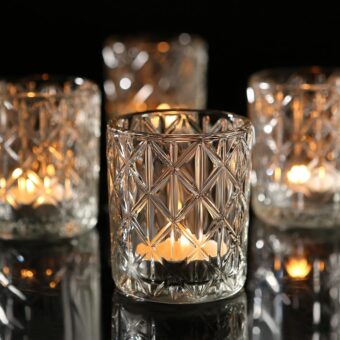 36 Pack Votive Candle Holders for Table Centerpieces, Clear Glass DIY Wax Filling Romance Tealight Candle Holders for Wedding Decor, Gift, Home Decoration（Clear,36）