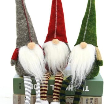 3pcs New Christmas Decoration Long Legs Rudolph Doll Christmas Children Gift Hotel mall Window Decoration