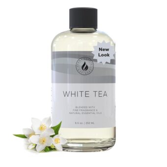 Aroma Country White Tea Diffuser Oil - Luxury Essential Oils for Diffuser Refill & Air Freshener Room Spray, Long-Lasting, Natural Home Fragrance and Hotel Scent for Diffusers &...