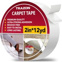 Carpet Tape Double Sided - Rug Tape Grippers for Hardwood Floors and Area Rugs - Carpet Binding Tape Strong Adhesive and Removable, Heavy Duty Stickers Grip Tape, Residue Free...