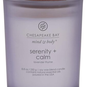 Chesapeake Bay Candle Medium Jar Scented Candle, Serenity + Calm (Lavender Thyme), Home Décor, Orange, Gifting Idea, Burn Time of 50 Hours