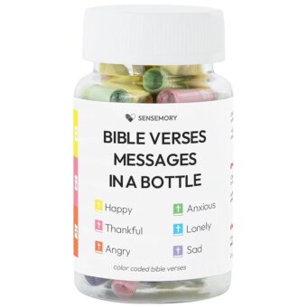 Christian Gifts: Messages in a Bottle - 50 Bible Verses Enclosed, Father's Day Gifts, Bible Verse Jar, Bible Verse Gifts, Christian Bible, Bible Accessories Women (Bible Verses)