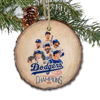 Dodgers World Series Christmas Ornament 2024, Champions Team Roster Ornament, Los Angeles LA Wins, Baseball gift souvenir, Baseball game