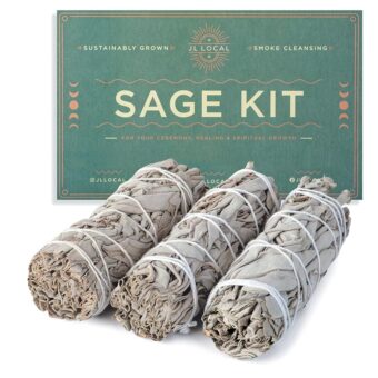 Handcrafted 4 Inch White Sage Sticks - Fresh, Natural California Sage Smudge Sticks with Instructions & Blessings - Wand Sage for Cleansing House Negative Energy & Other...