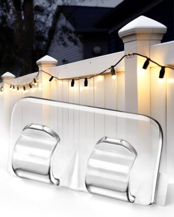 Hooks for Outdoor String Lights Clips: 26Pcs Heavy Duty Light Hook with Waterproof Adhesive Strips - Outside Clear Cord Holders for Hanging Christmas Lighting - Outdoors Sticky...