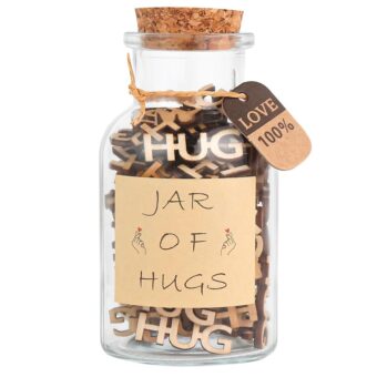 HUG in a Jar(7oz),Hug to Give Funny Gift Birthday Gift Christmas Gift；Hugs Gifts for Friend,Anniversaries Valentines Day. (HUG in a Jar)