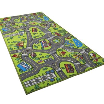 Kids Carpet Playmat Rug City Life Great for Playing with Cars and Toys - Play Learn and Have Fun Safely - Kids Baby Children Educational Road Traffic Play Mat for Bedroom Play...