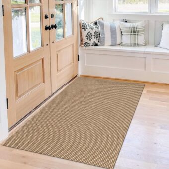 KOZYFLY Boho Rugs for Entryway 3x5 ft Washable Front Door Area Rug Indoor Rubber Backed Kitchen Area Rug Front Porch Mat Cotton Floor Carpet for Entryway Bathroom Living Room...