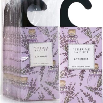 Large 12 Packs Lavender Hanging Closet Deodorizer Air Freshener Long Lasting Scented Sachets Smell Goods for House