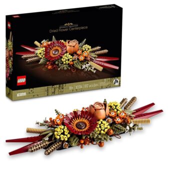 LEGO Icons Dried Flower Centerpiece Building Set - Artificial Flowers for Dinner Table Centerpieces, Adults Ages 18+ - Fall & Thanksgiving Flower Decorations - 10314