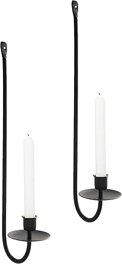 Metal Wall Candle Holders Set of 2: Elegant Touch for Any Room