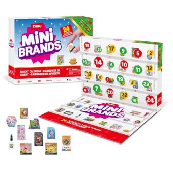 Mini Brands Advent Calendar 2024 by ZURU Mini Brands Limited Edition Advent Calendar, Includes Mini Brands, Mini Toys & Foodie Mini Brands, Mystery Collectibles Toys Comes with...