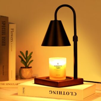 Modern Candle Warmer Lamp with Timer, Adjustable Dimmable Candle Lamp Warmer, Women Gifts for Christmas Xmas, Black Lamp Warmer Gifts for Mom, Men Candle Lamp, Home Decor for...