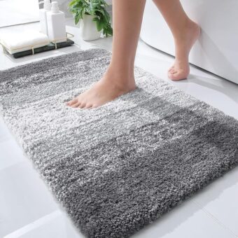 OLANLY Bathroom Rugs Mat 30x20, Extra Soft and Absorbent Microfiber Bath Rugs, Non-Slip Plush Shaggy Bath Carpet, Machine Wash Dry, Bath Mat for Bathroom Floor, Tub and Shower,...