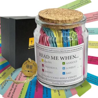 Read Me When Bible Verses Jar, Hope Jar Bible Verses, Color Coded Bible Verses in a Jar, Daily Motivational Prayer Jar, Bible Accessories, Bible Verse Cards, Christian Gifts for...