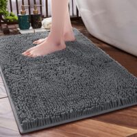 SONORO KATE Bathroom Rug 32"×20", Non-Slip Bath Mat,Soft Cozy Shaggy Thick Chenille Bath Rugs for Bathroom,Plush Rugs for Bathtubs,Water Absorbent Rain Showers and Under The...