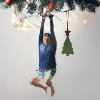 Tim Robinson on a Zipline Meme, ITYSL Funny Meme Gift Christmas Tree Hanging Ornament Double-Sided Acrylic Christmas Decoration, Handmade wall hanging Accessory