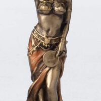 Veronese Design 3 1/2 Inch Oshun Santeria Orisha Goddess of Love, Beauty and Marriage Cast Resin Hand Painted Antique Bronze Finish Statue Home Decor