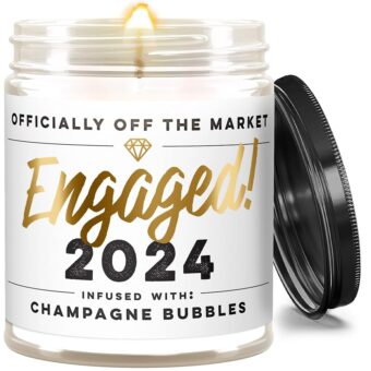 Wax & Wit 2024 Engagement Candles Gifts for Couples - Bridal Shower Gifts for Bride Gifts - Bachelorette Gifts for Bride to Be Gifts - Engagement Gifts for Her - Gifts for Newly...