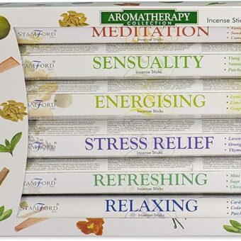 120 Sticks of Stamford Premium Aromatherapy Hex Range Incense Sticks - Relaxing, Stress Relief, Meditation, Refreshing, Sensuality & Energising Incense Gift Pack. by Stamford