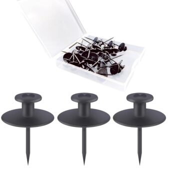 30 PCS Push Pins Picture Hangers Wall Hooks, Double Headed Thumb Tacks for Wall Hangings, Renter Friendly Decor Small Picture Frame Hangers for Drywall Cork Board Home Office...