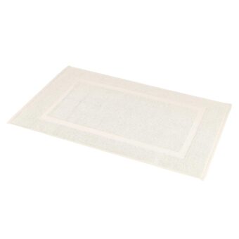 Amazon Basics Banded Bathroom Bath Rug Mat, Cream, 31" L x 20" W