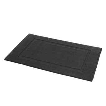 Amazon Basics Banded Bathroom Bath Rug Mat, Midnight Black, 31 inches L x 20 inches W