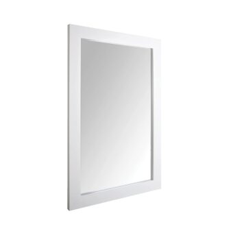 Amazon Basics Rectangular Wall Mount Mirror 24" x 36", Wide Trim, White