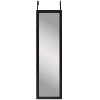 Americanflat 15x51 Over The Door Mirror - Hanging Full Length Mirror with Engineered Wood - Modern Mirror for Bathroom, Bedroom, Living Room - Mirrors for Wall Display and Home...