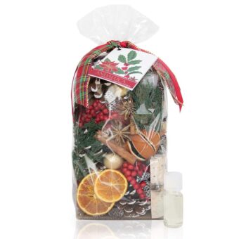 ANDALUCA Holiday Memories Potpourri | Made in California | Large 20 oz Bag + Fragrance Vial | Scents of Orange Zest, Sparkling Cassis and Clove