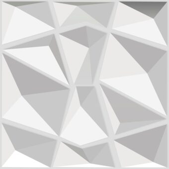 Art3d Decorative 3D Wall Panels in Diamond Design, 12"x12" Matt White (33 Pack)