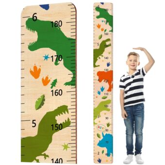 Basumee Wood Growth Chart for Kids Room Decor Height Measurement Growth Chart for Wall Cute Height Chart Ruler Boys and Girls Baby Nursery Bathroom Bedroom Room Playroom Decor,...