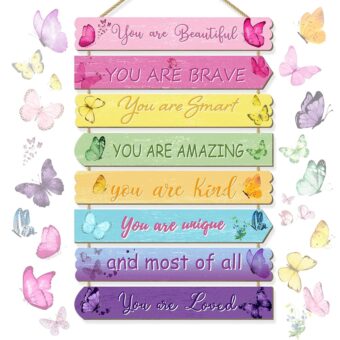 Butterfly Room Decorations For Girls, Kids Room Decor, Inspirational Wall Decor, Little Girls Bedroom Decor,Bedroom Decor For Teen Girls,Nursery Wall Decor (Butterfly)