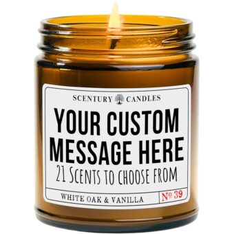 Create Your Own Custom Candle | 21 Scents To Choose From | Personalized Funny Gifts Customized, Birthday Gift Ideas For Women Men, Handmade In The USA