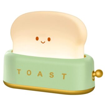 Cute Desk Decor Toaster Lamp, Rechargeable Kawaii Accessories Small Lamp LED Night Light for Kids Teen Girls, Room Decor Toast Lamp for Bedroom, Bedside, Living Room Aesthetic...