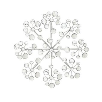 Deco 79 Metal Starburst Home Wall Decor Wall Sculpture with Crystal Embellishment, Wall Art 16" x 2" x 16", Silver