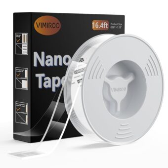 Double Sided Tape Heavy Duty, 16.4FT Nano Tape Extra Large Clear Mounting Tape, Removable Traceless Two Sided Adhesive Tape, Strong Grip Picture Hanging Strips Adhesive Poster...