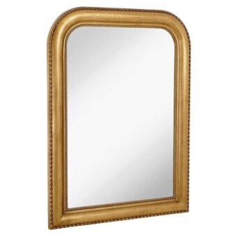 Hamilton Hills Gold Ornate Mirror - Metal Framed 16x24 inch Antique Brass Mirror - Decorative Scalloped Edge for Bathroom, Vanity, or Bedroom - Hanging Horizontal and Vertical...