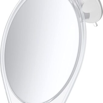 HONEYBULL Shower Mirror Fogless for Shaving - with Suction, Razor Holder for Shower & Swivel, Small Mirror, Shower Accessories, Bathroom Mirror, Bathroom Accessories, Holds...