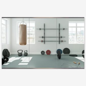 Honyee Home Gym Mirror, 48" x 24" x 3PCS, Wall Mounted Frameless Mirror with Polished Edge, Tempered Glass Mirror, Large Workout Mirror for Home Gym/Yoga Room/Dancing Room and...