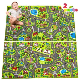 JOYIN Play Mat 80 x 150 cm for Children from 3 Years Old Large Circuit Mat for Games Room