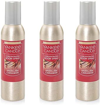 Lot of 3 Yankee Candle Sparkling Cinnamon Odor Eliminating Concentrated Room Spray 1.5 Oz Each (Scented)