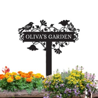 Metal Signs Customized | Personalized Garden Stake Metal Sign | Custom Metal Garden Sign | Personalized Garden Name Sign | Custom Sign Outdoor Metal | Gardening Decor Gifts for...