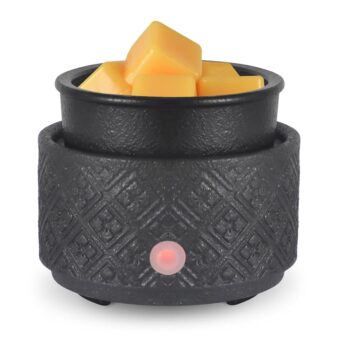 mocosa Wax Melt Warmer for Scented Wax,3-in-1Ceramic Wax Warmer Fragrances Candle Oils, Home Fragrance Wax Burner,Electric Candle Warmer as Gift for Mom Women(Black)