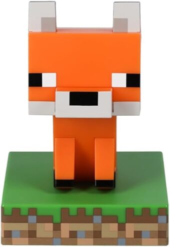 Paladone Minecraft Officially Licensed Fox Free Standing Desk Light, Gaming Room Decor and Merchandise for Boys and Girls, Nightlight Gift Accessory for Playroom and Bedroom