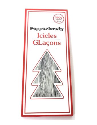 PEPPERLONELY 2000 Strands Icicles Tinsel Tree Christmas Decorations, Silver