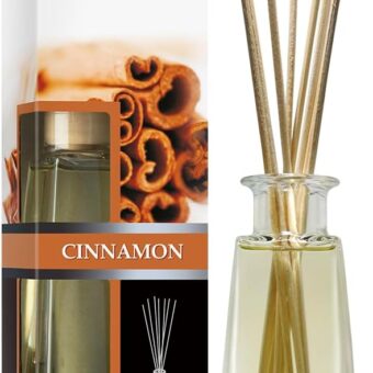 Reed Diffuser Cinnamon 3.4 Fl Oz(100ml) - Room Diffuser with Cinnamon Essential Oil - Home Fragrance - Aromatherapy Air Freshener - Oil Diffuser - Scented Diffuser - Cinnamon Aroma